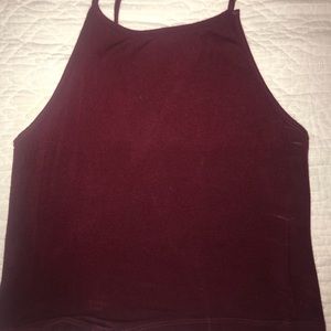 Burgundy crop top